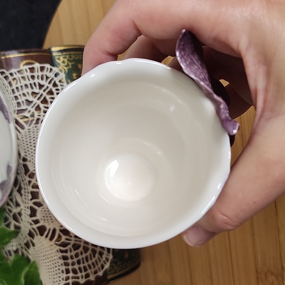 👉*VERY RARE VINTAGE* FRANZ PORCELAIN BASIL TEA CUP & SAUCER SET ~EXCELLENT COND - Picture 9 of 13